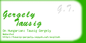 gergely tausig business card